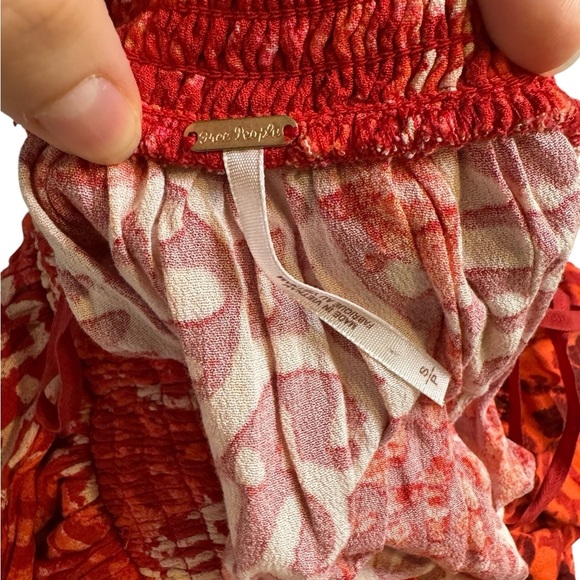 👗 Free People Red Beach Day Mini Dress Small Halter Backless Boho Festival 👗 - Picture 6 of 6